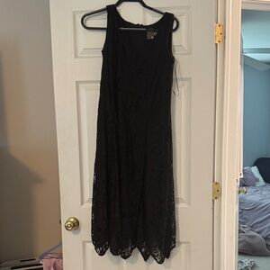 Taylor Black Lace Midi Dress